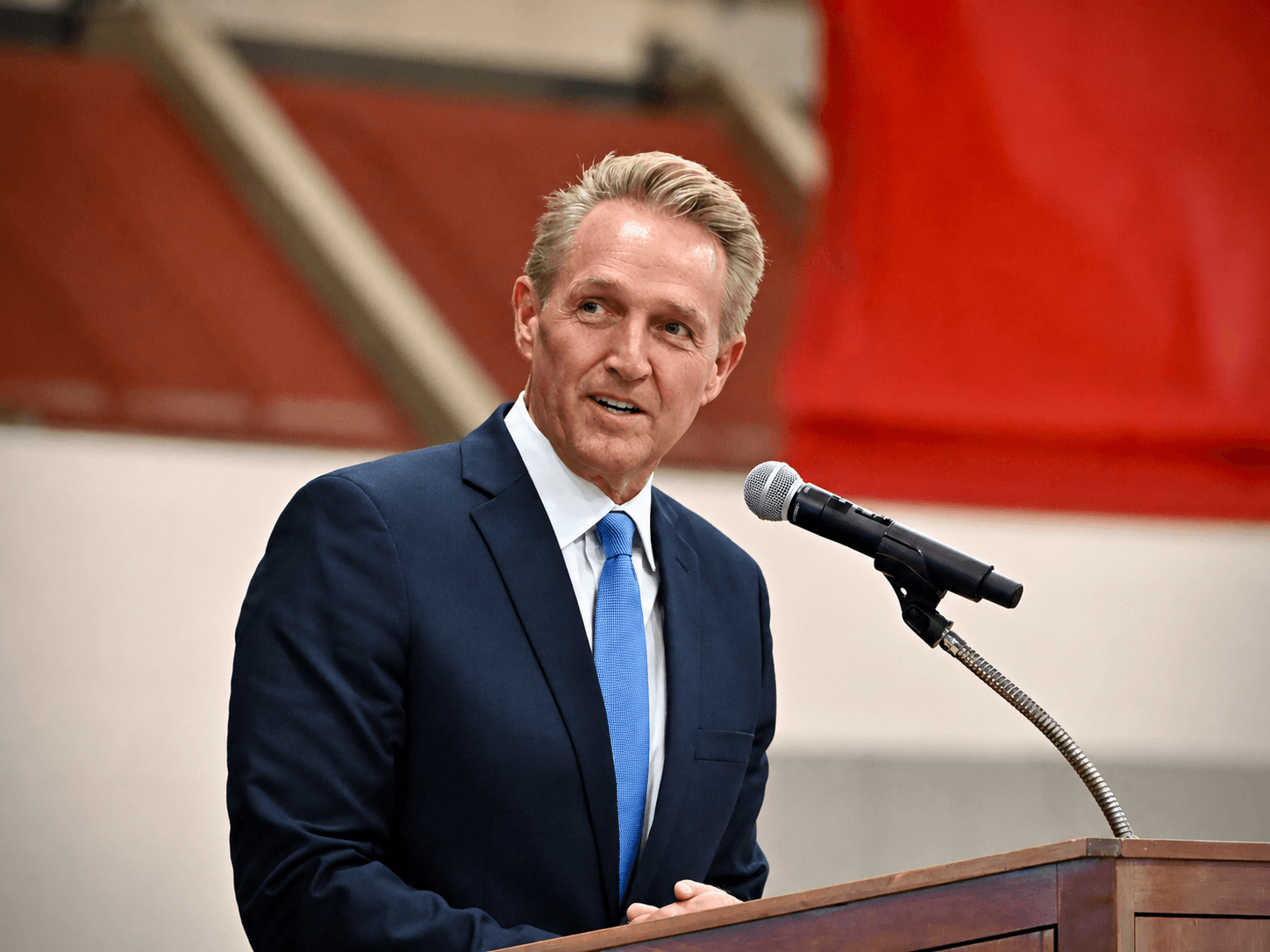 Jeff Flake speaking at Rutgers University